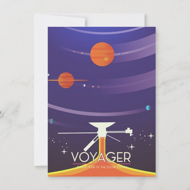 Convites Cartaz de Ciência da Grande Turnê da Voyager (Verso)