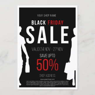 Convites Cartaz de desconto de venda da Black Friday