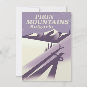 Convites Cartaz de esqui da Bulgária montanhas Pirin