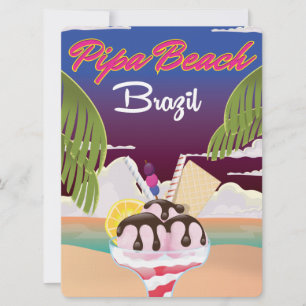 Convites Cartaz de férias da Praia da Pipa Brasil