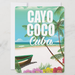 Convites Cartaz de férias de praia cubanas em Cayo Coco