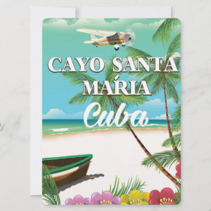 Convites Cartaz de férias de praia cubano Cayo Santa María