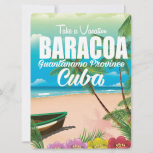 Convites Cartaz de férias de praia em Baracoa Guantánamo Pr