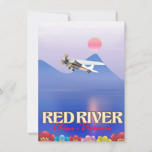 Convites Cartaz de férias do Rio Vermelho Camboja