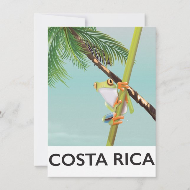 Convites Cartaz de férias do sapo-árvore da Costa Rica (Verso)