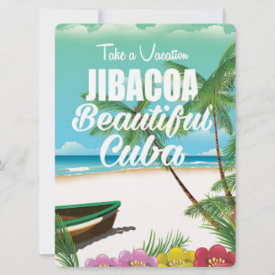 Convites cartaz de férias na praia de Jibacoa Cuba