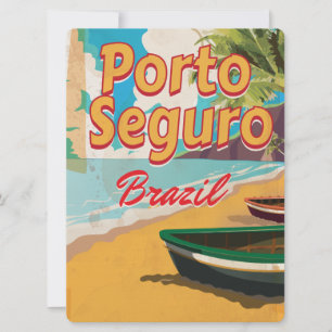 Convites cartaz de férias Porto Seguro Brasil