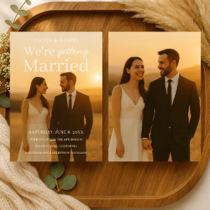 Convites Cartaz de Filme de Casamento com Foto Elegante