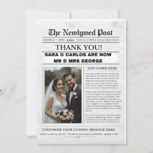 Convites Cartaz de Jornal de Casamento Personalizado Recé