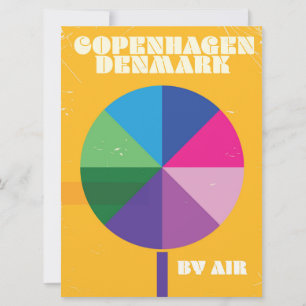 Convites Cartaz de viagem antigo de Copenhague, Dinamarca
