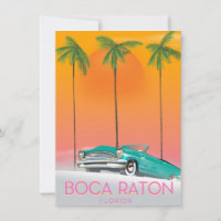 Cartaz de viagem Boca Raton Flórida.