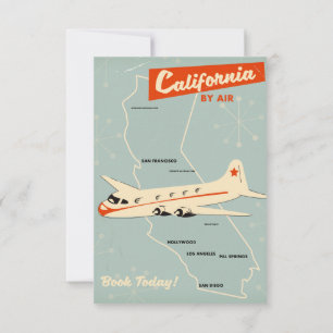 Convites Cartaz de viagem da Califórnia dos anos 50 "por vi