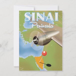 Convites Cartaz de viagem de avião da Península do Sinai