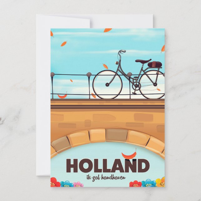Convites Cartaz de viagem de bicicleta "Eu vou manter" da H (Verso)