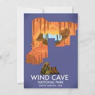 Convites Cartaz de viagem de caminhada do Parque Nacional W