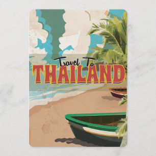 Convites cartaz de viagem de casamento na Tailândia