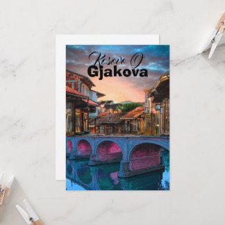 Convites Cartaz de Viagem de Gjakova - Kosovo Antigo, Rua H