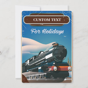 Convites Cartaz de viagem de trem personalizado