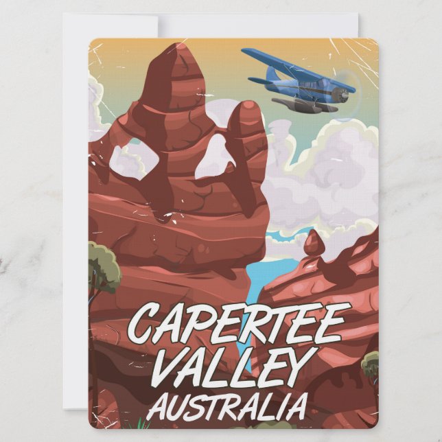 Convites Cartaz de viagem do vale Capertee Austrália (Frente)