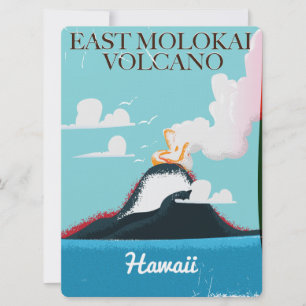 Convites cartaz de viagem do vulcão do leste de molokai vin