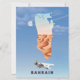 Convites Cartaz de viagem ilustrado do Bahrein.