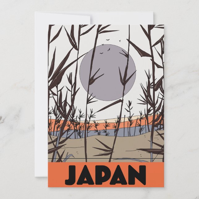 Convites cartaz de viagem Japão (Frente)