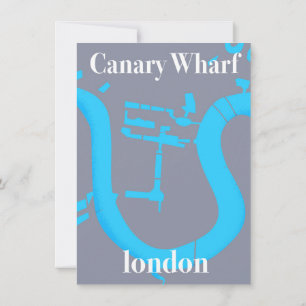Convites cartaz de viagem mapa canary wharf londres