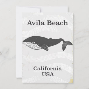 Convites Cartaz de viagem para Avila Beach Califórnia