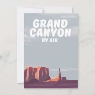 Convites Cartaz de viagem vintage do Grand Canyon de avião.