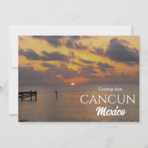 Convites Cartaz do Cartaz sobre Saudações Sunset de Cancun 