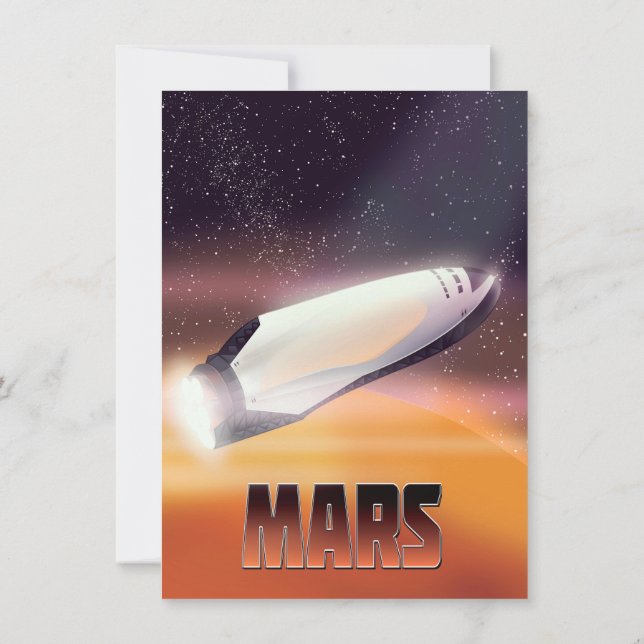 Convites Cartaz do Espaço de Marte (Verso)