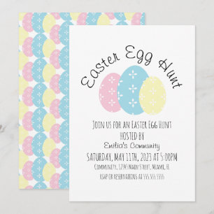 Convites Cartaz do Evento de Páscoa Pastel Caça aos Ovos de