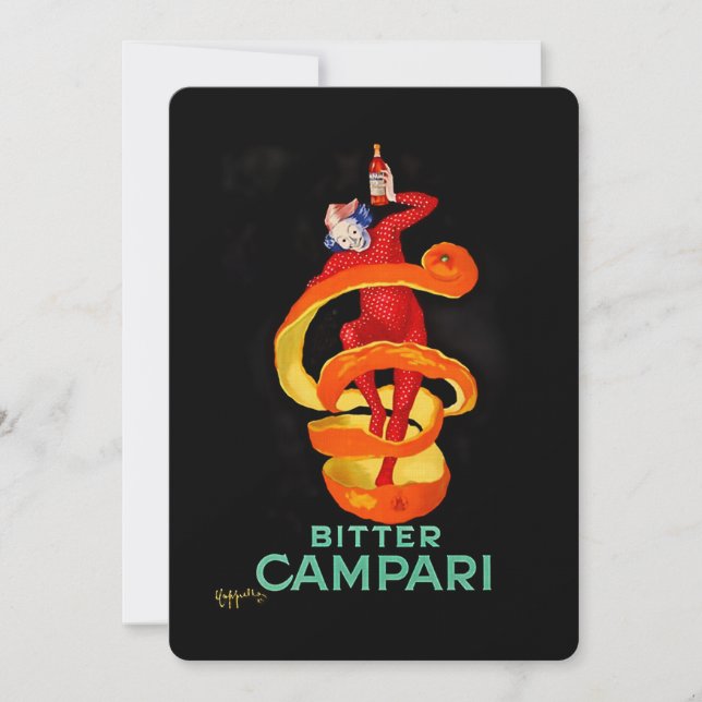 Convites Cartaz do Licor de Laranja Amarga de Leonetto Capp (Frente)
