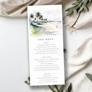 Convites Cartaz do Menu Casamento de Árvore de Palma de Mia