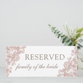 Convites Cartaz reservado para a família do casamento de ro