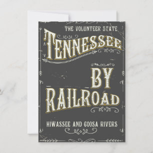 Convites Cartaz vintage da ferrovia do Tennessee EUA