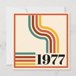 Convites Cartaz Vintage de Listra Retro de 1976 Laranja Obr