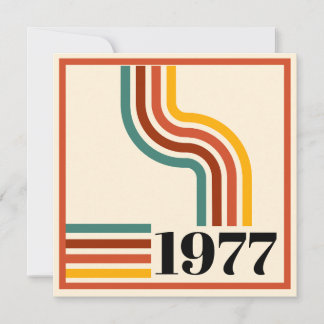 Convites Cartaz Vintage de Listra Retro de 1976 Laranja Obr