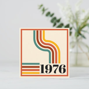 Convites Cartaz Vintage de Listra Retro de 1976 Laranja Obr