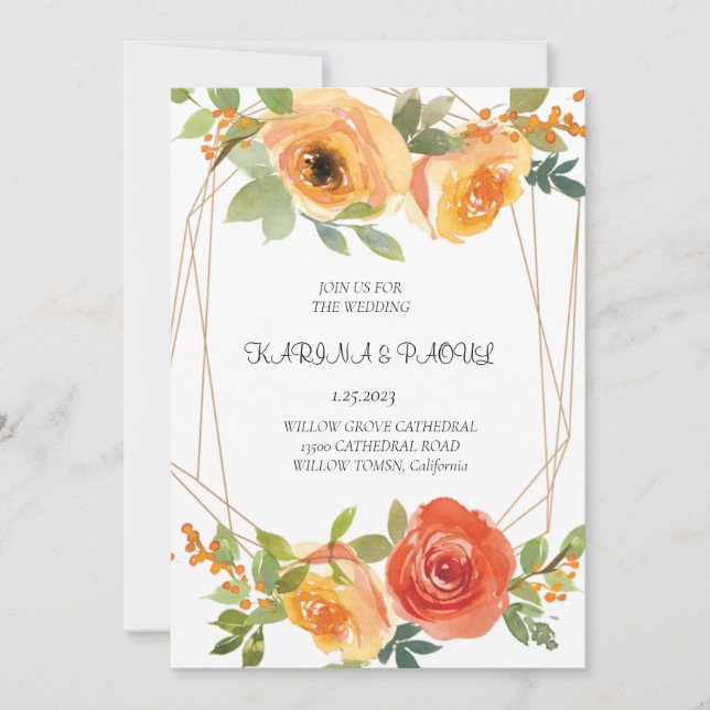 Convites carte d'invitation (Frente)