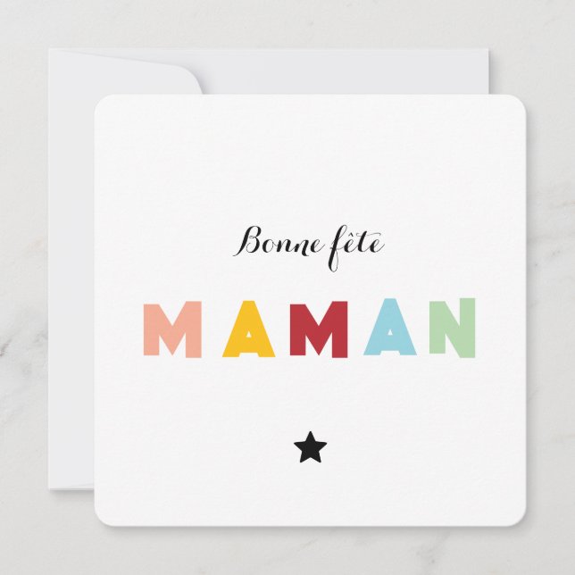 Convites Carte fête des mères - Multicolore (Frente)