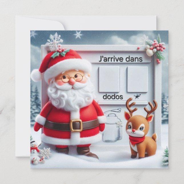 Convites Carte Postale "Le Père arrive dans .." (Frente)