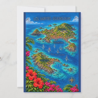 Convites Carte Vintage Illustrée Les Saintes 971
