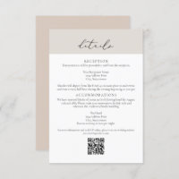Carteira de Detalhes QR de Casamento do Estilo de