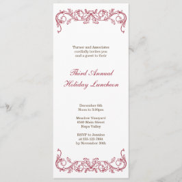 Convites Carteira de férias de Natal com um pergaminho bran