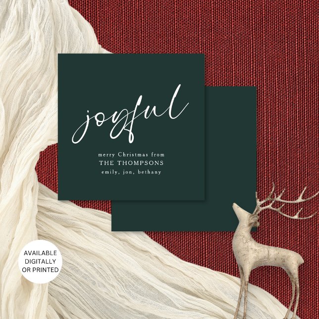 Convites Carteira Verde Feliz de Natal (Front and back view. Available digitally and printed)