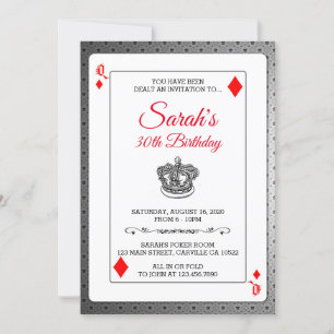 Convites Cartões: Aniversário da Rainha dos Diamantes