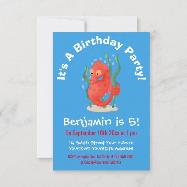 Convites Cartografia de cavalo-de-coleira-branca (Frente)