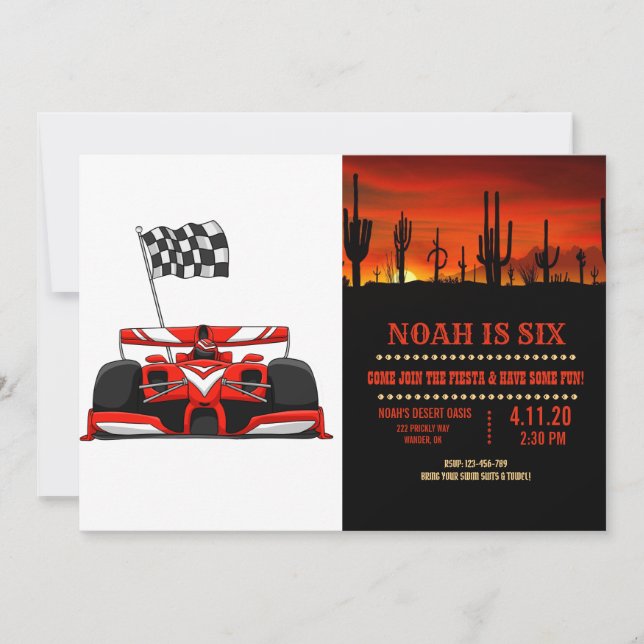 Convites Cartografia extrema Race car |Escolher cor de fund (Frente)