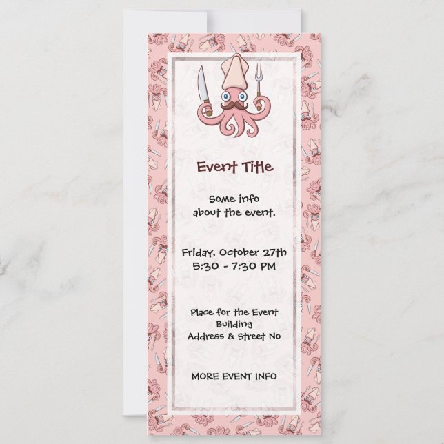 Convites Cartoon Chef Lula (Verso)